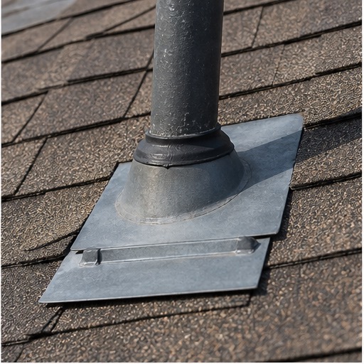 Missing shingles on a residential roof