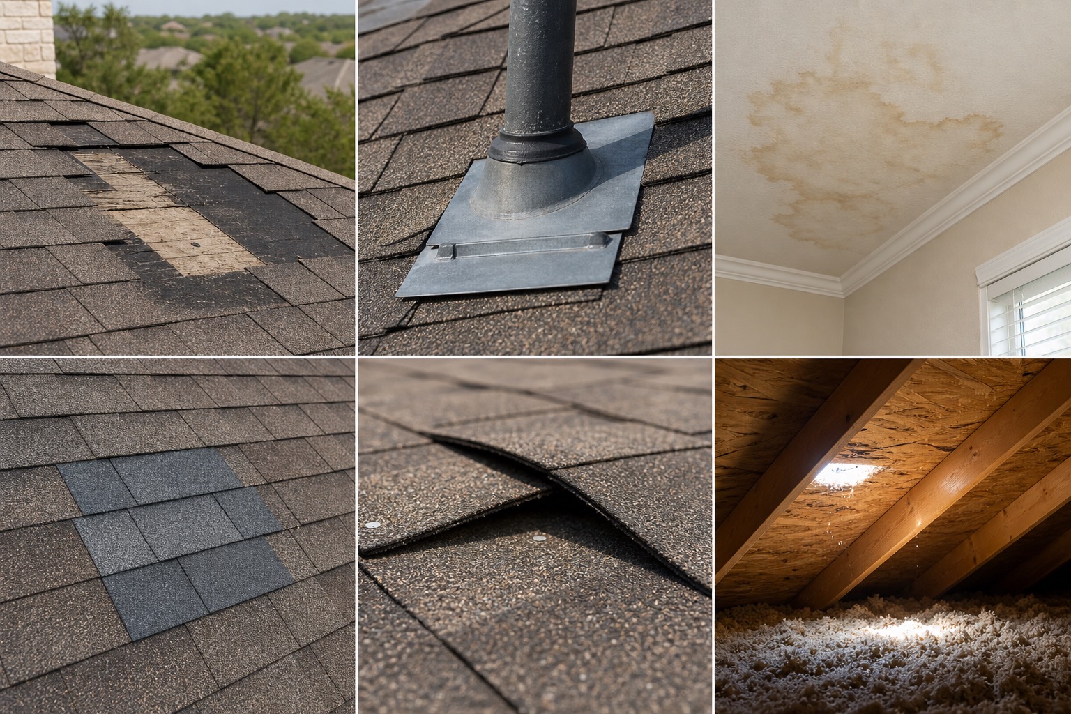 Roof inspection on a residential home